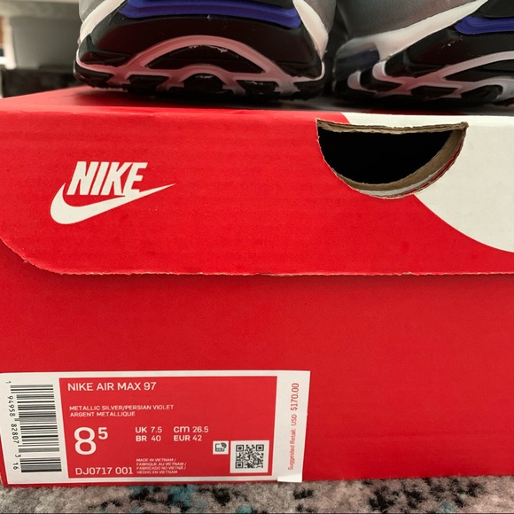 Nike Air Max 97 - Metallic Silver & Violet - Picture 10 of 11
